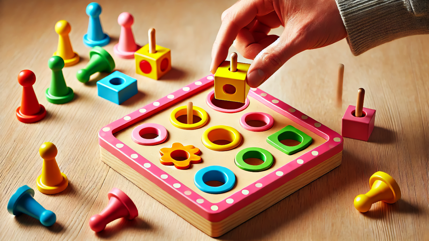 A picture of a hand attempting to place the wrong shaped block into the hole in a childs toy signifying choosing the wrong LLM (Image generated by ChatGPT 4o).