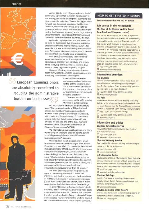 Scan of page 3 of the IoD News